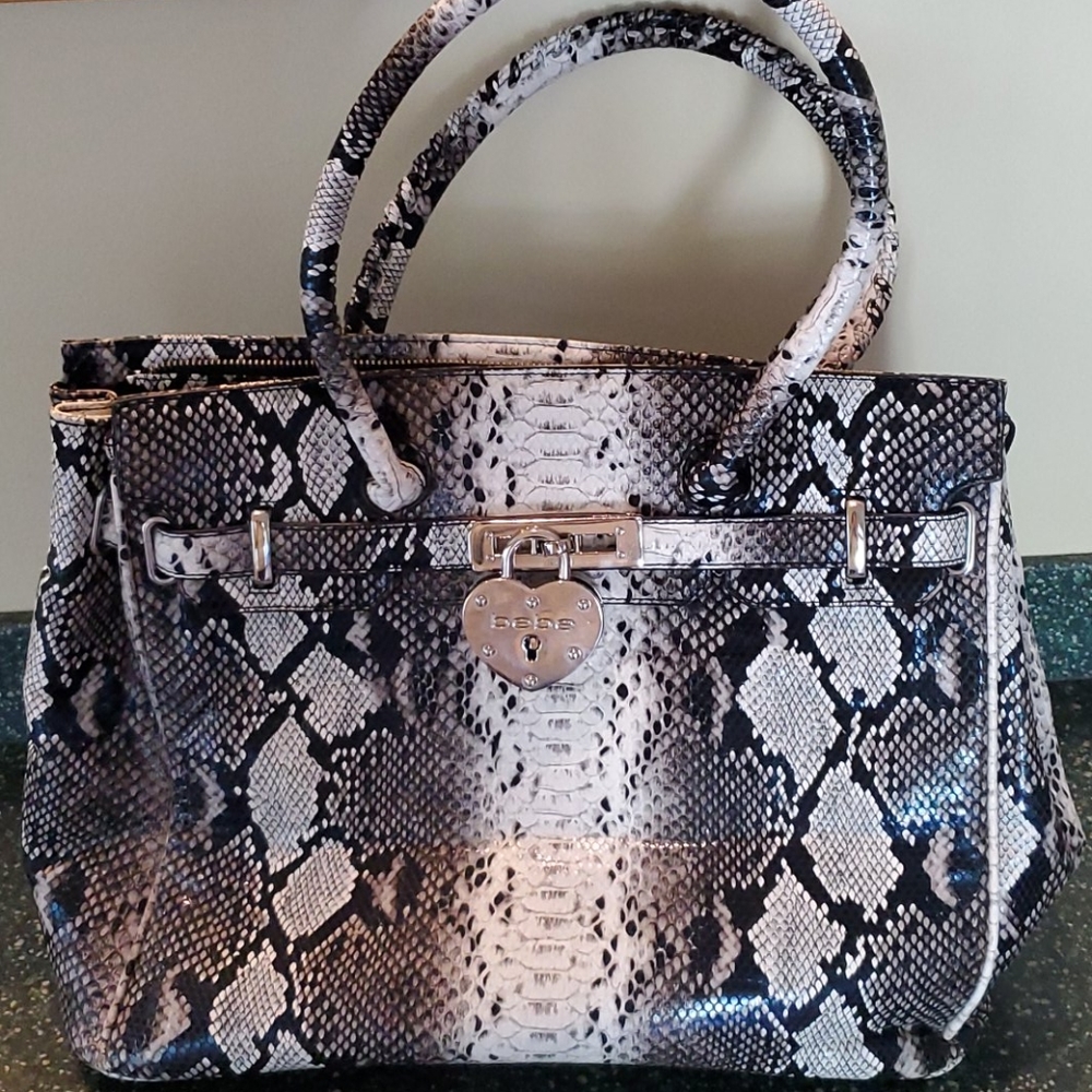 BeBe Snake Skin Over-Sized Purse